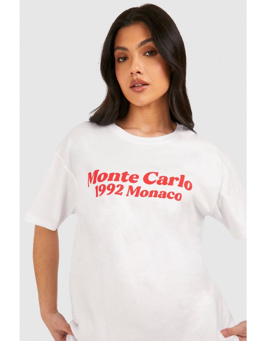 Maternity Monte Carlo Print Oversized T-shirt - white - 3