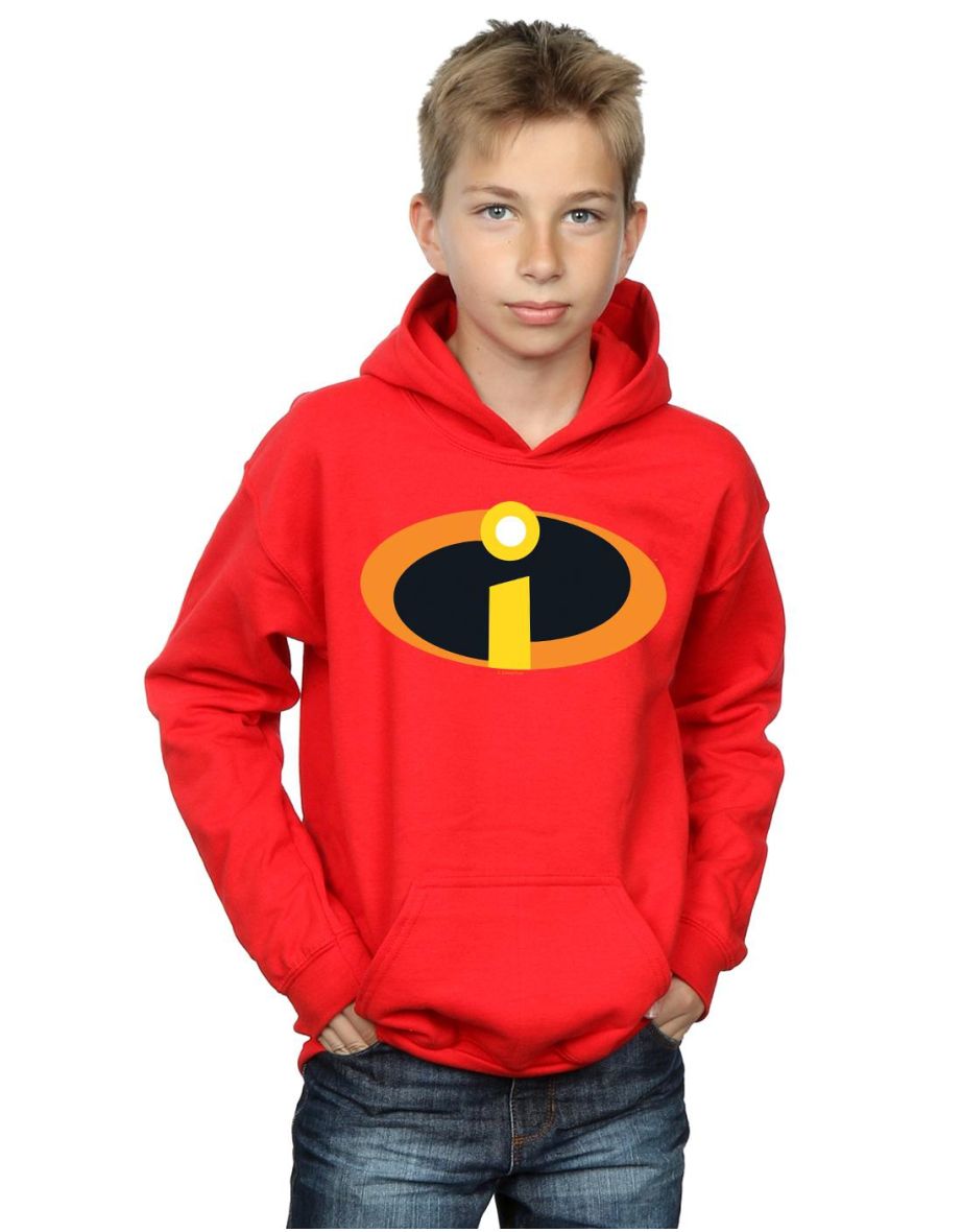 Disney Boys The Incredibles Costume Logo Hoodie - Red