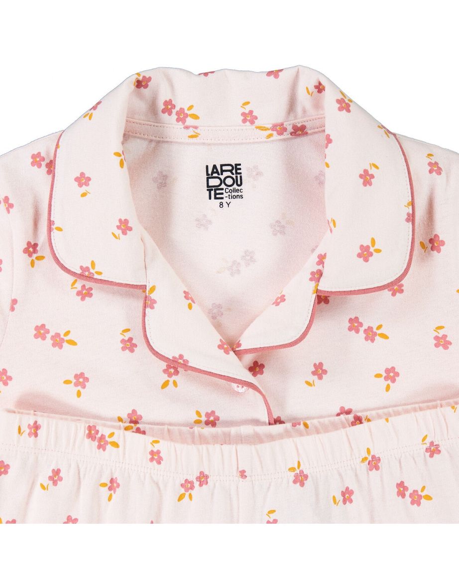 Floral Cotton Grandad Pyjamas - 3