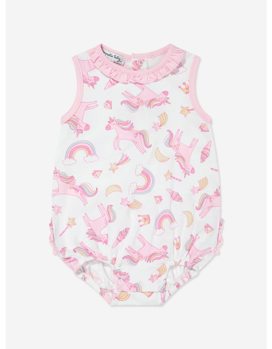 Baby Girls Believe In Magic Bubble Romper in White