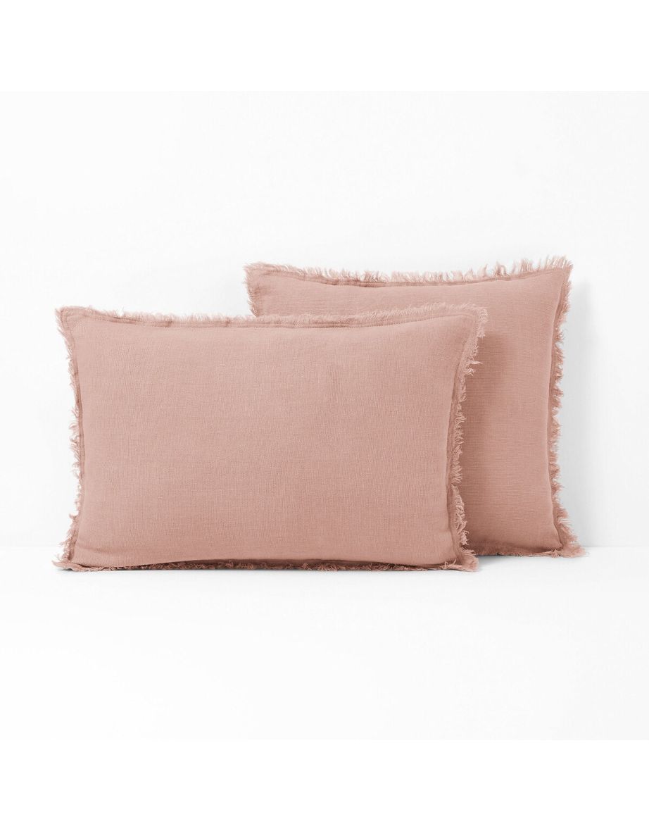 Linange Fringed 100% Washed Linen Cushion Cover
