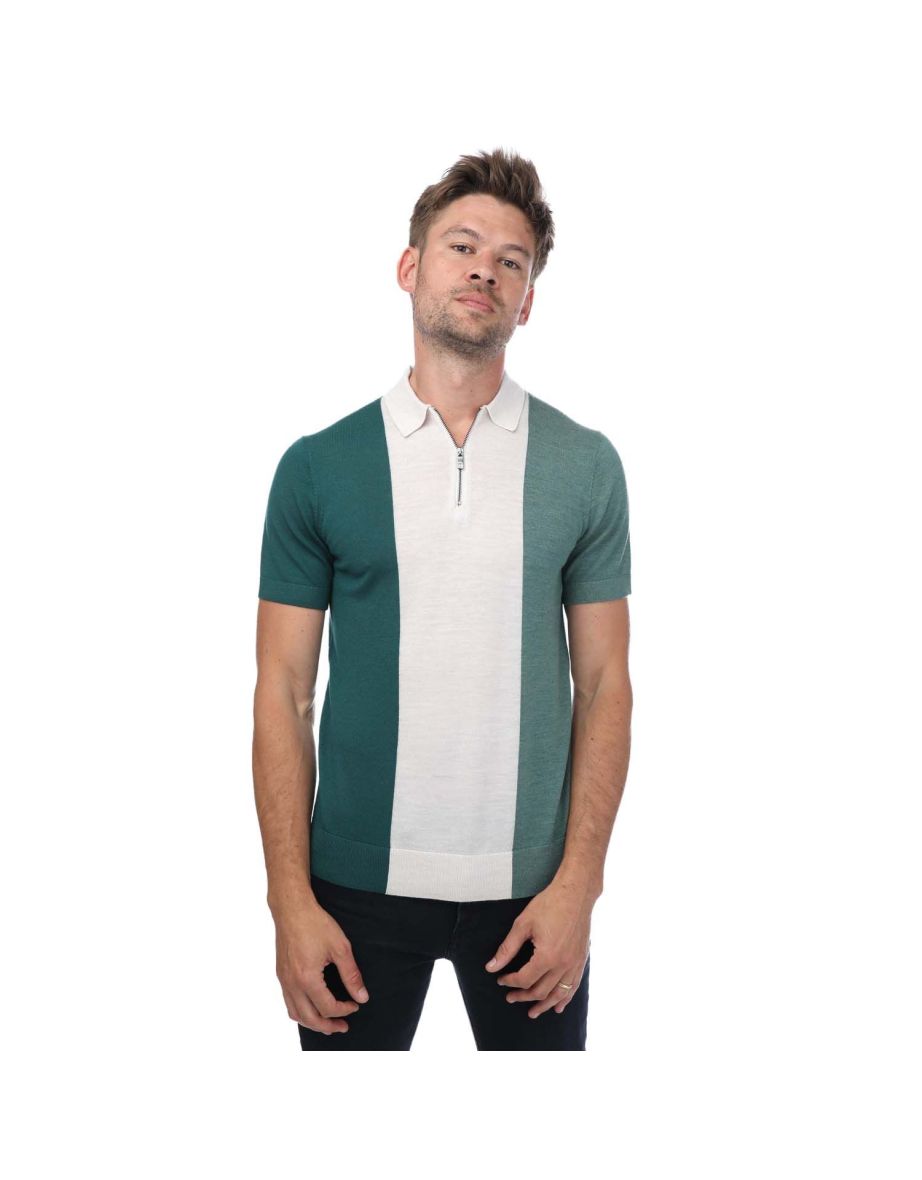 Men's Ted Baker Swansea Merino Wool Polo in Green