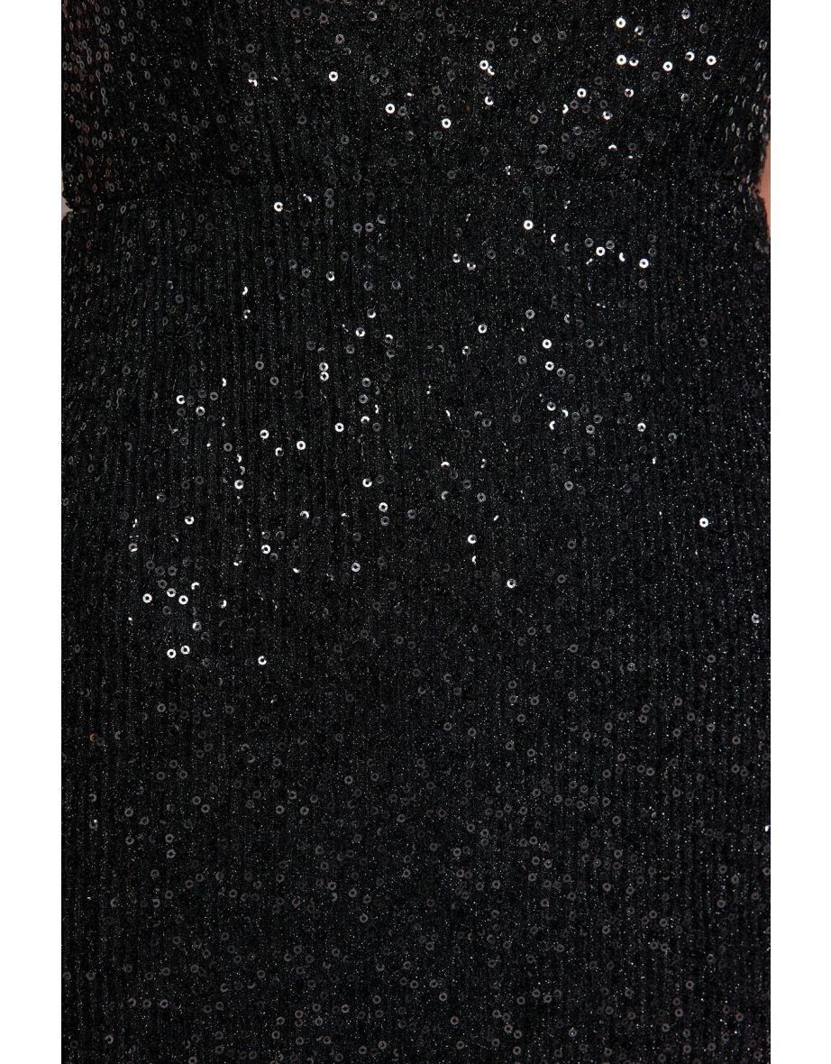 Black Halter Neck Bodycon Midaxi Dress - 7