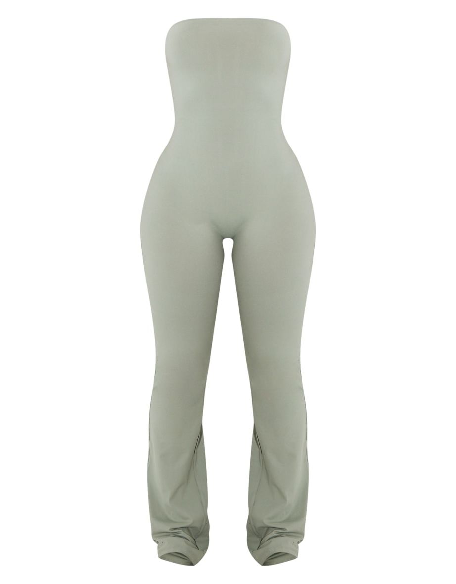Shape Sage Green Soft Sculpted Bandeau Jumpsuit - 4