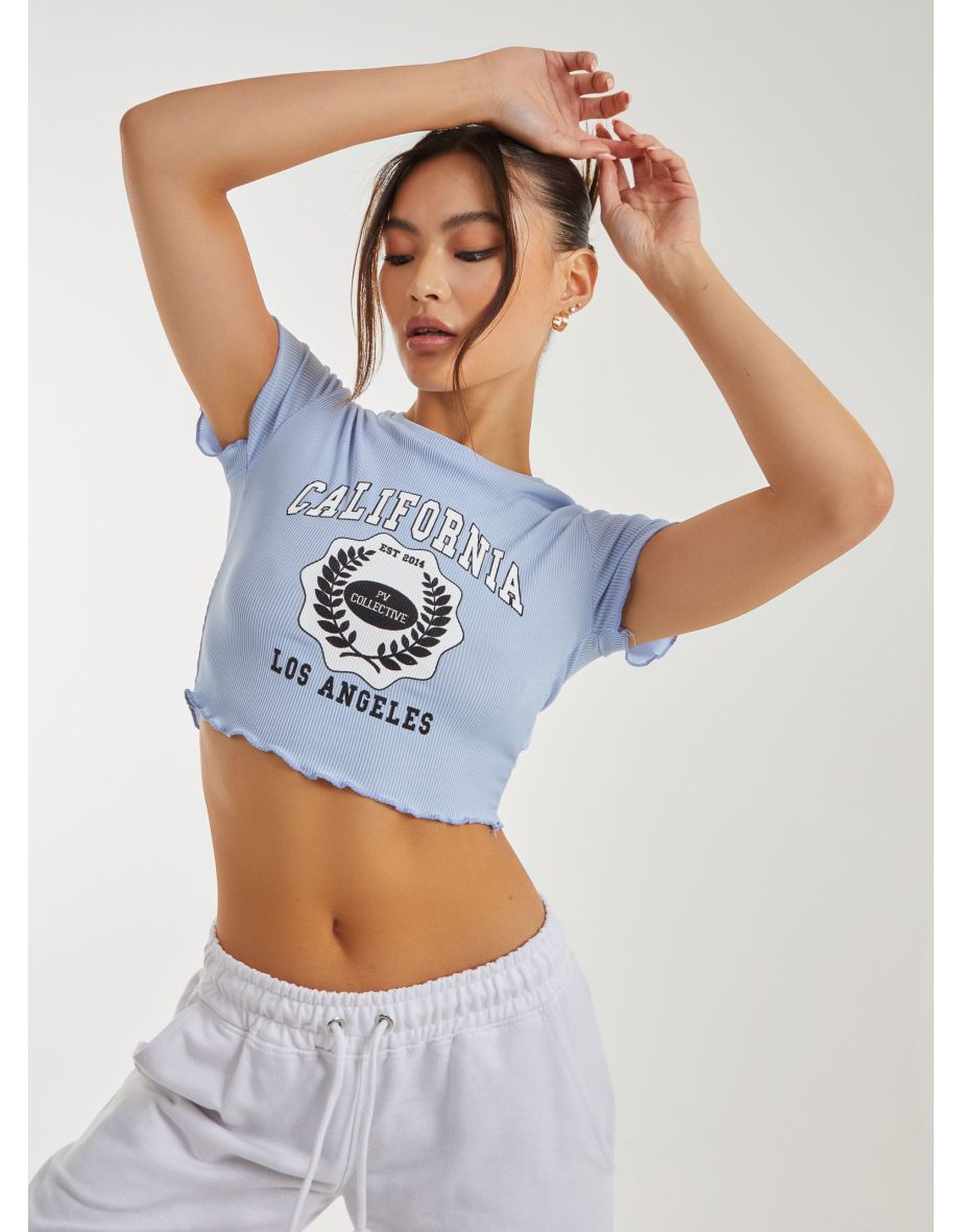 California Lettuce Hem Crop Top