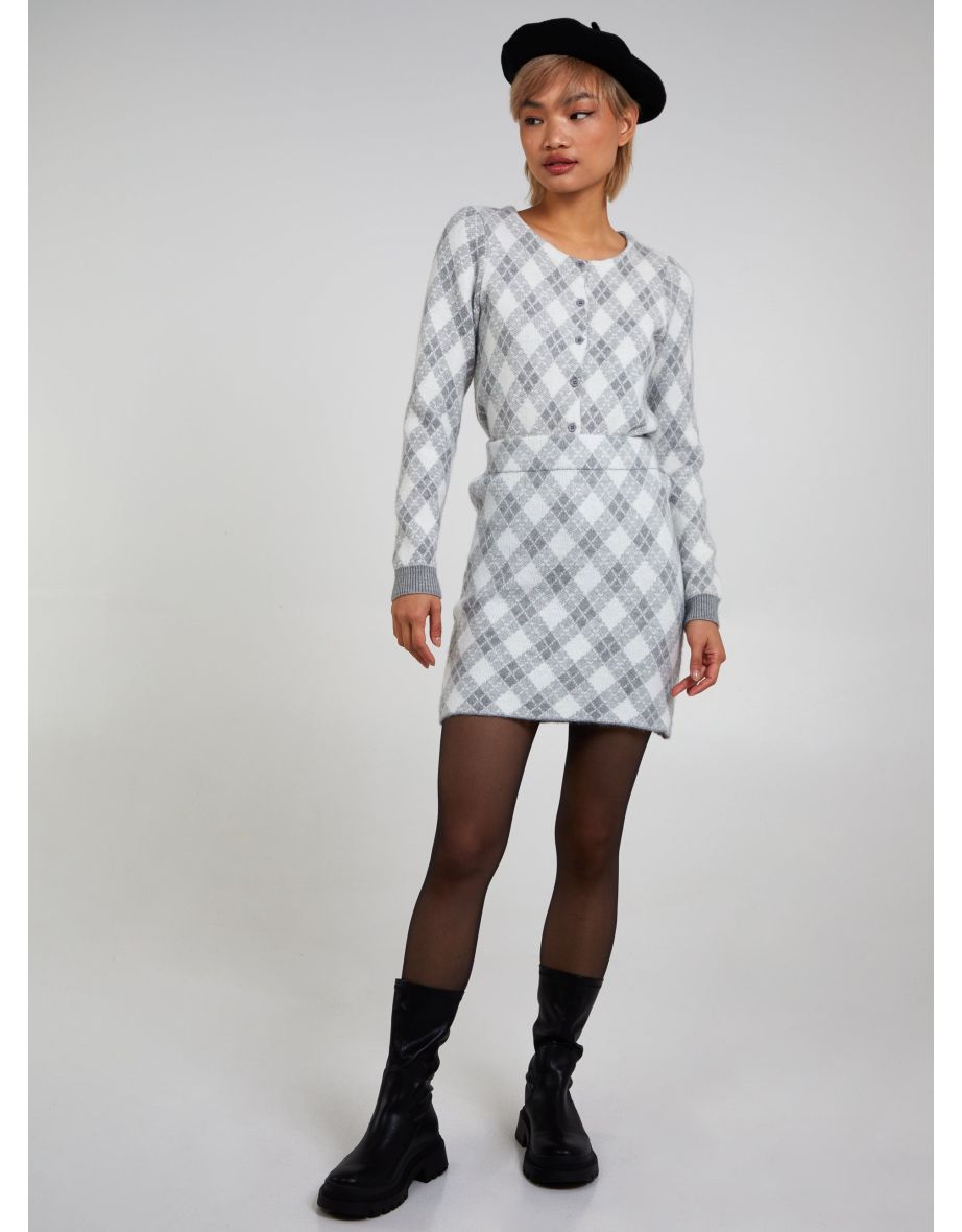 Argyle Mini Skirt
