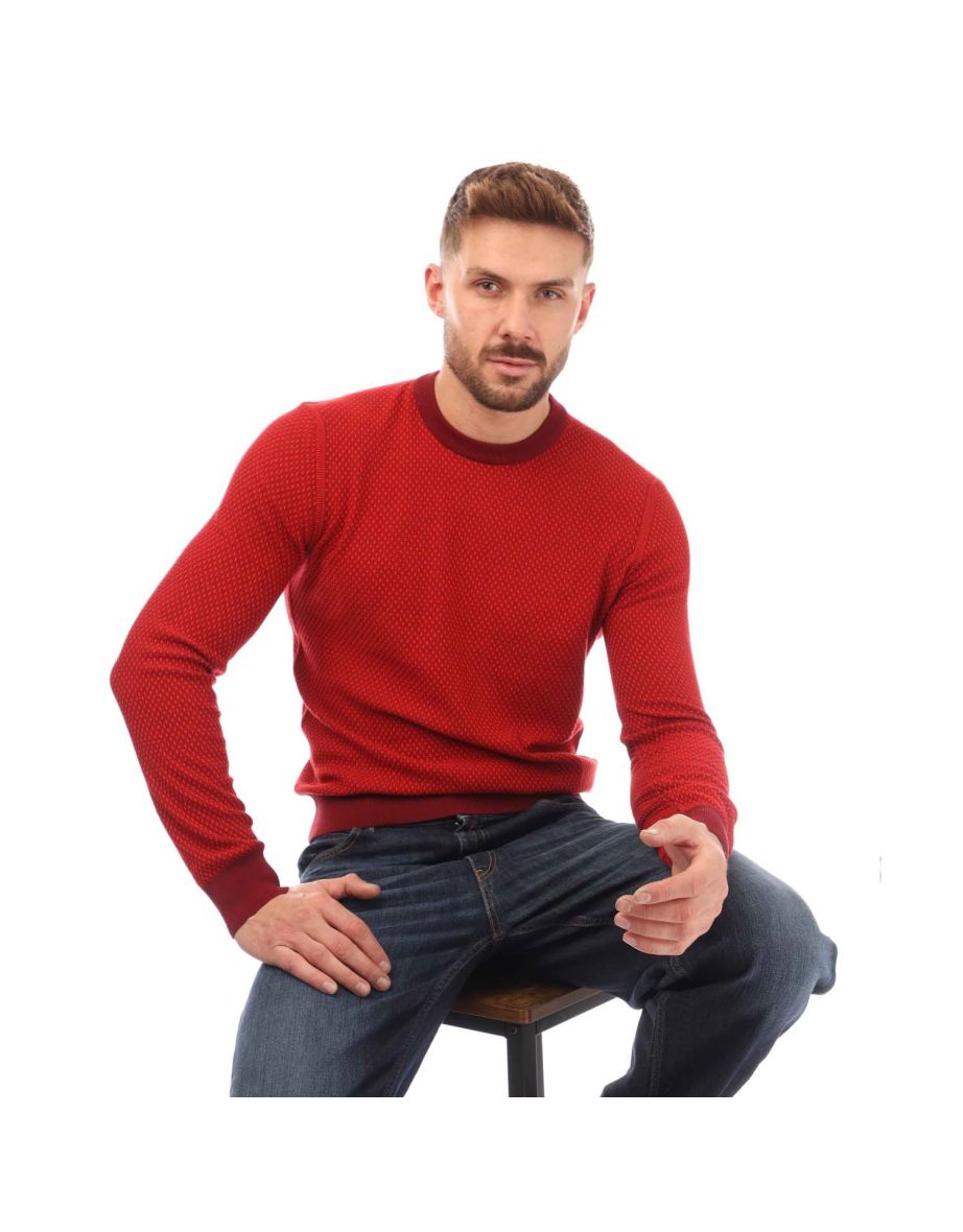 Men's Boss Kapoko Sweater in Red - 3