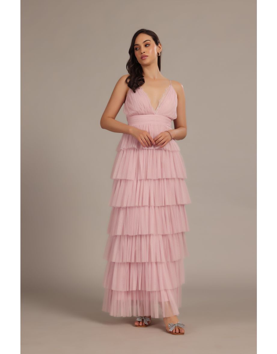 Oakley Maxi Dress in Powder Pink