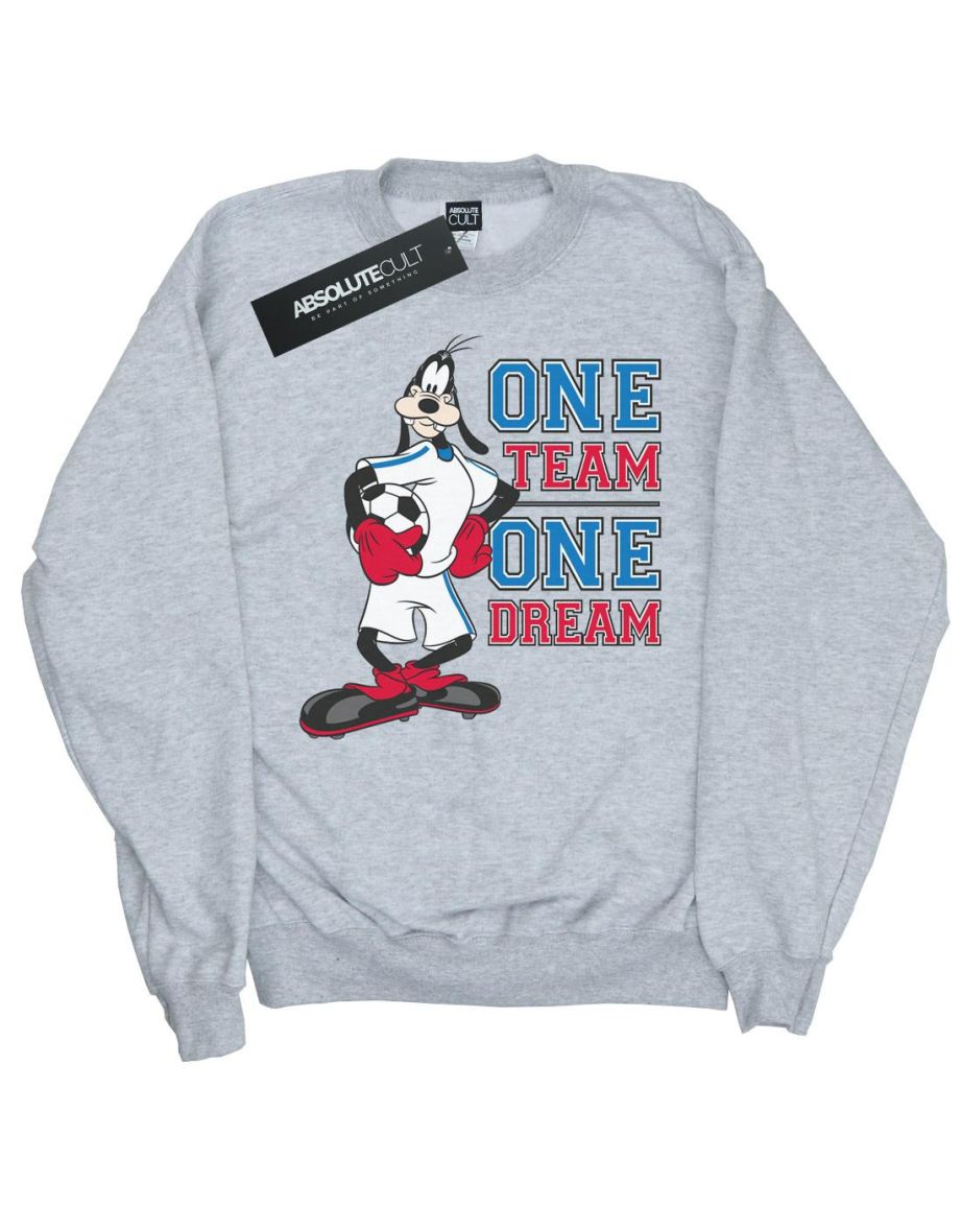 Disney Girls Goofy One Team One Dream Sweatshirt - Sports Grey