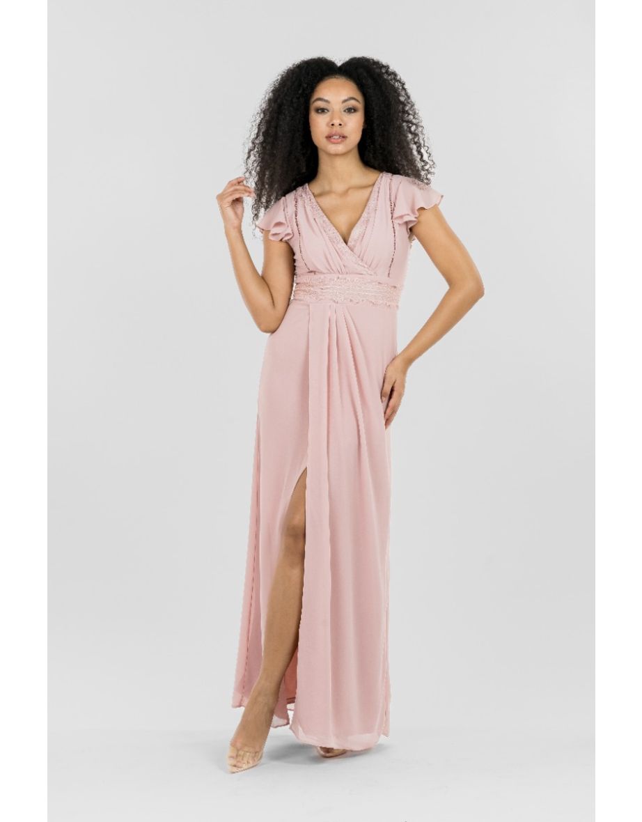 Shop TFNC Ariana Dusky Pink Maxi Dress Online in Bahrain VogaCloset