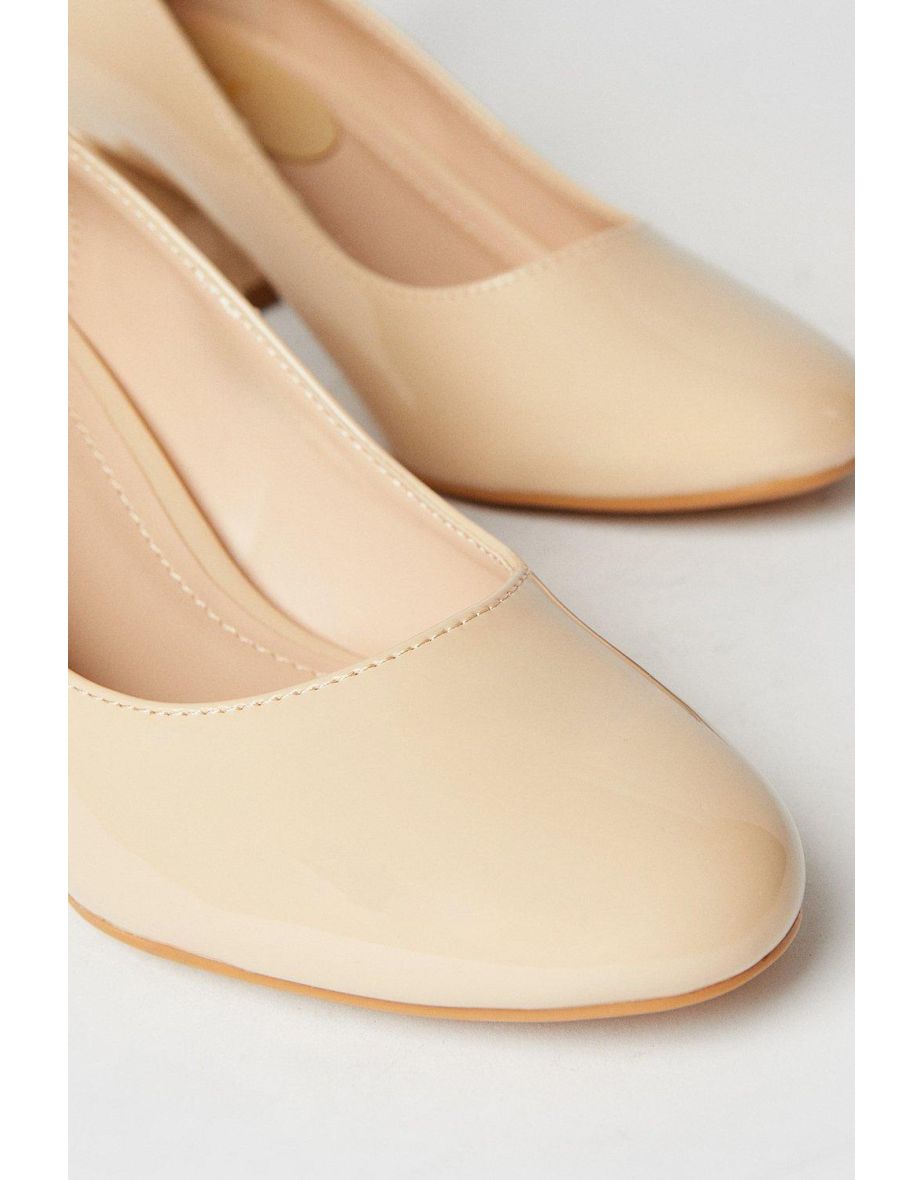 Venisha Medium Block Heel Ankle Strap Court Shoes - 2