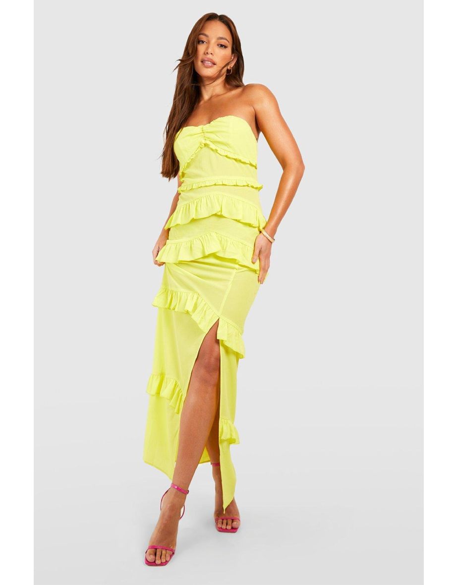 Oasis bandeau 2024 lemon dress