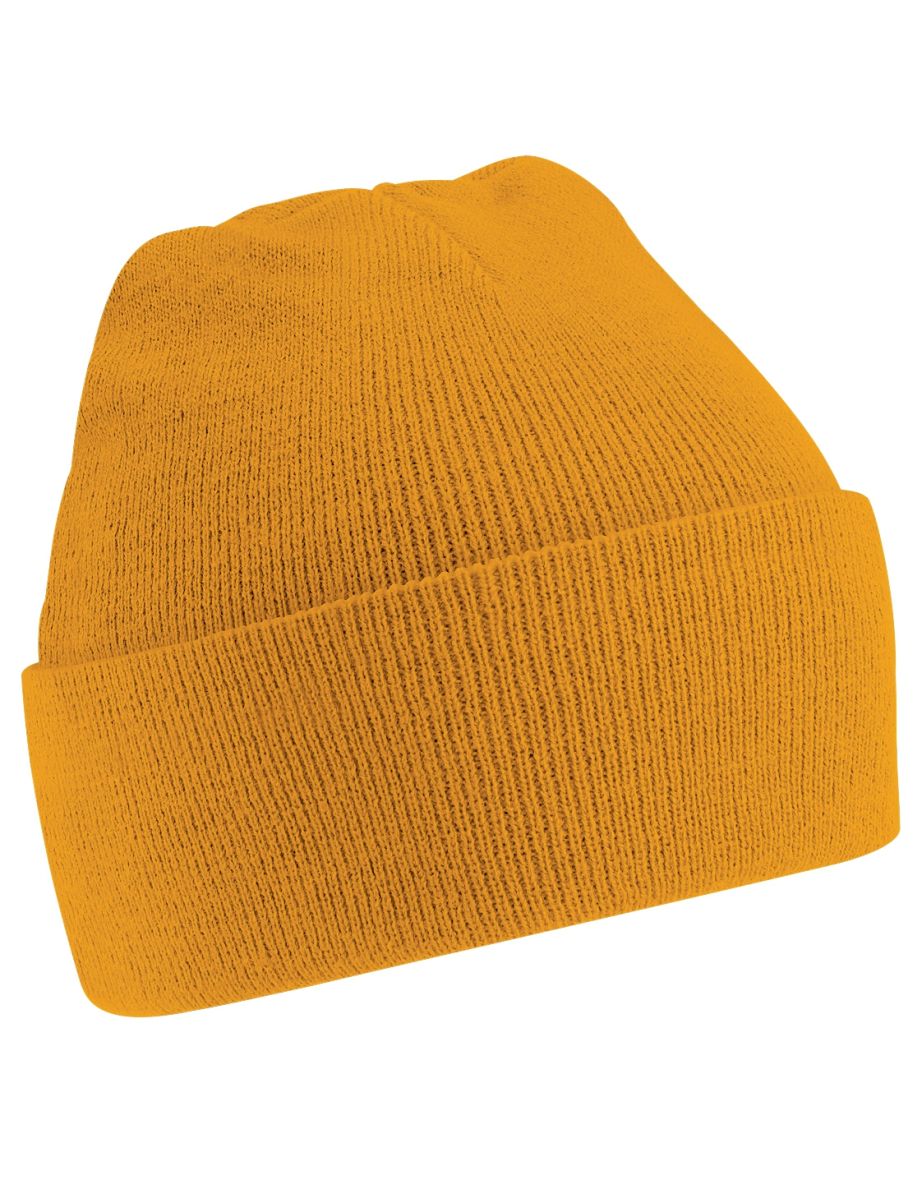 Beechfield Soft Feel Knitted Winter Hat - Mustard