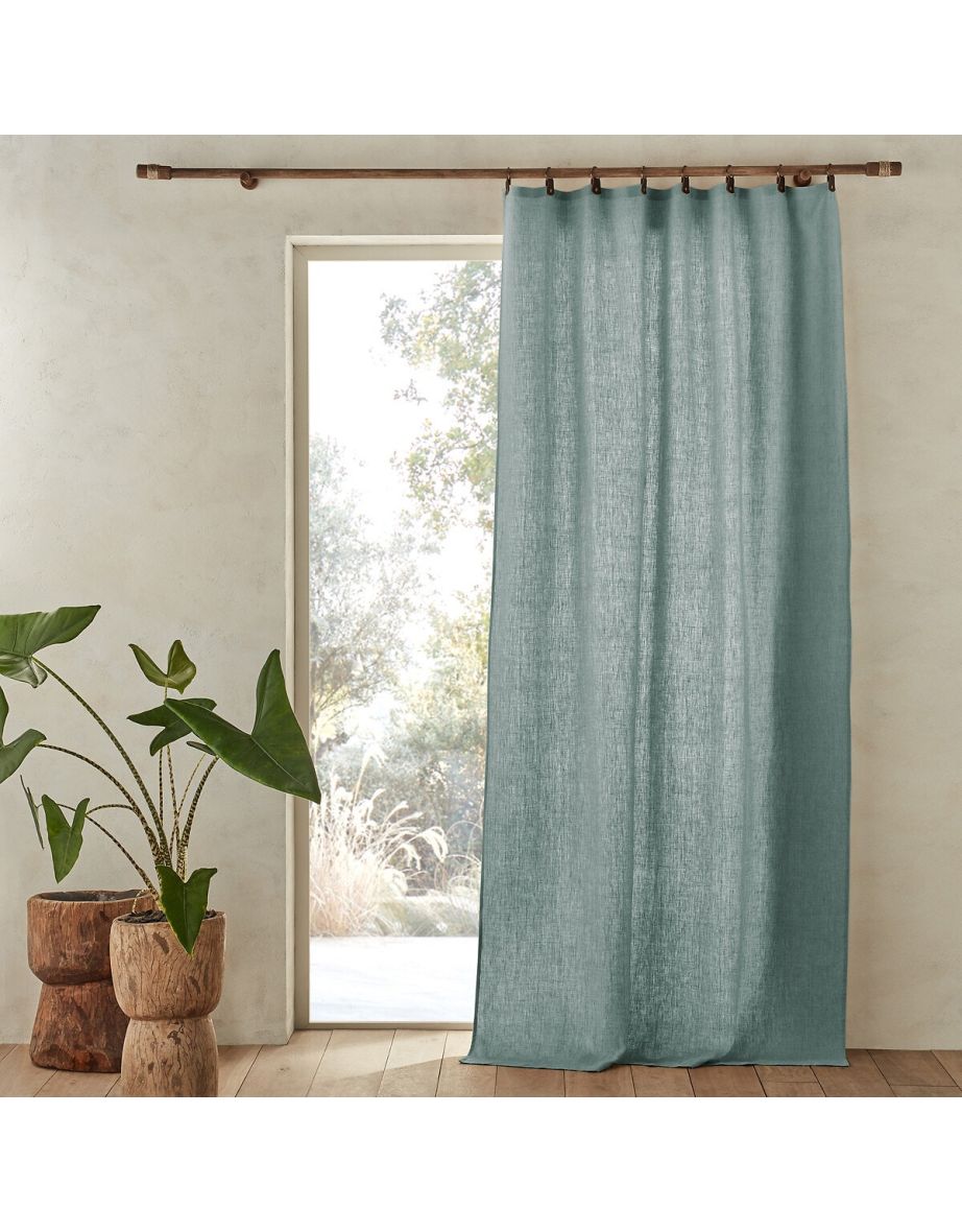 Private 100% Washed Linen Curtain with Rings