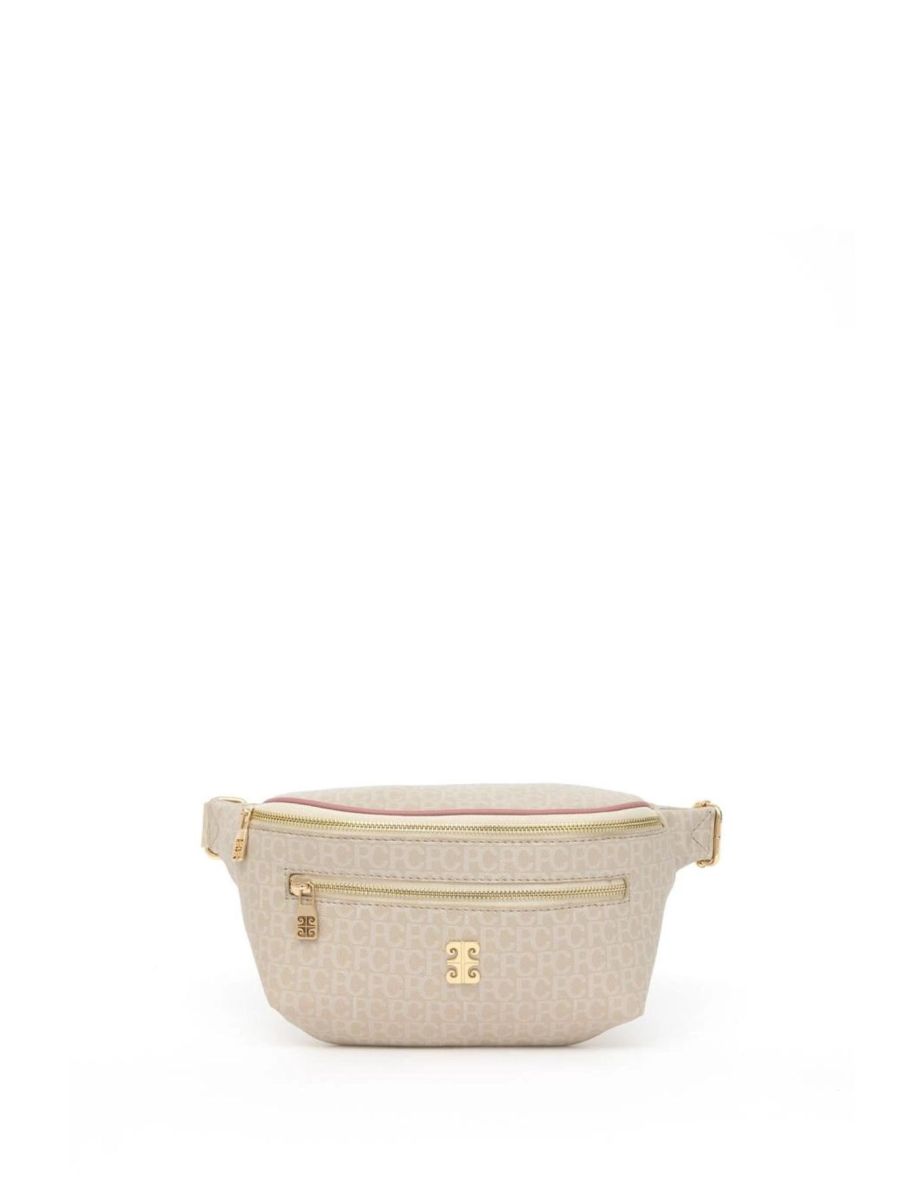 Small Alphabet Cream Women's Waist Bag
