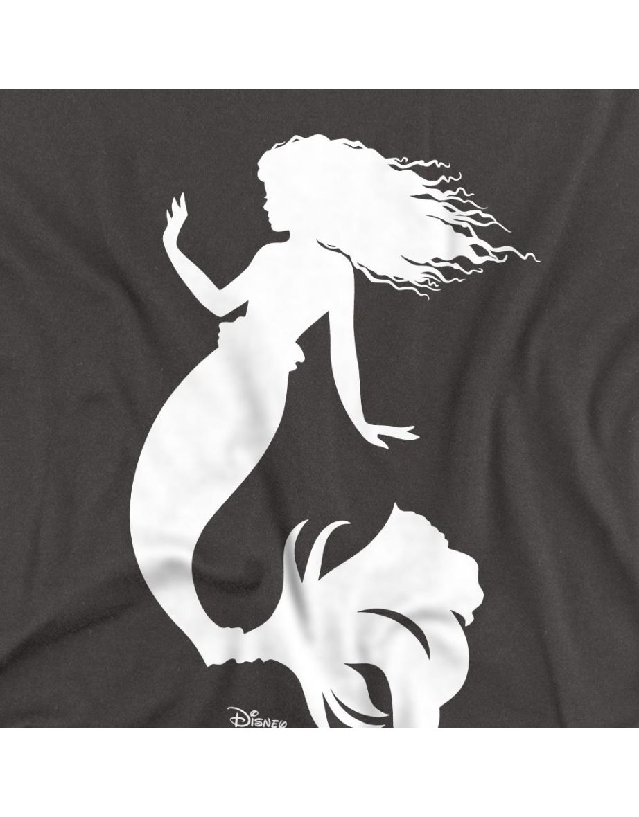 The Little Mermaid   Adult Ariel Silhouette T-Shirt - Charcoal - 2