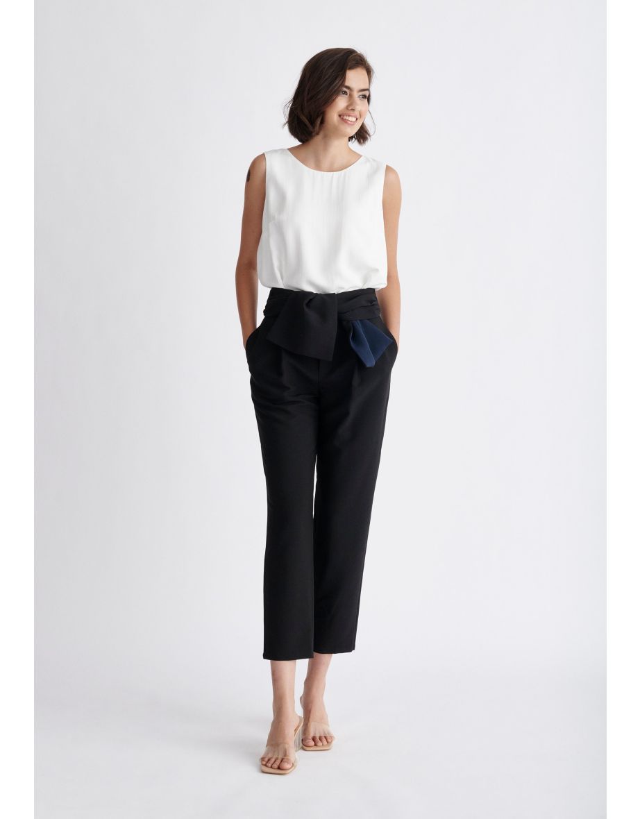 Buy Raey Exaggerated Peg-leg Wool And Linen Blend Trouser - Black At 30%  Off | Editorialist