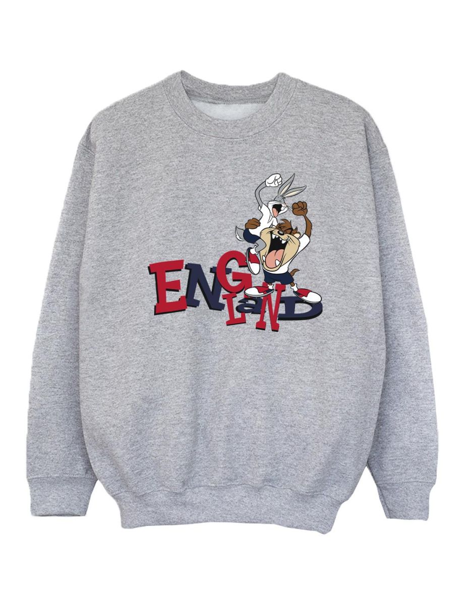 Looney Tunes Girls Bugs & Taz England Sweatshirt - Sports Grey