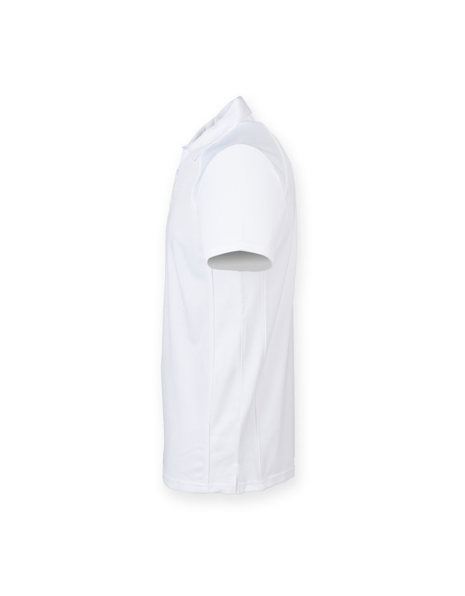 Finden & Hales Mens Piped Performance Sports Polo Shirt - White/White - 2