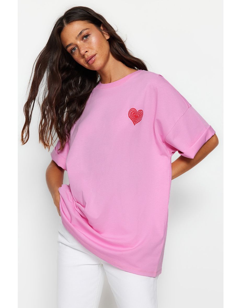 T-Shirt - Pink - Oversize - 6