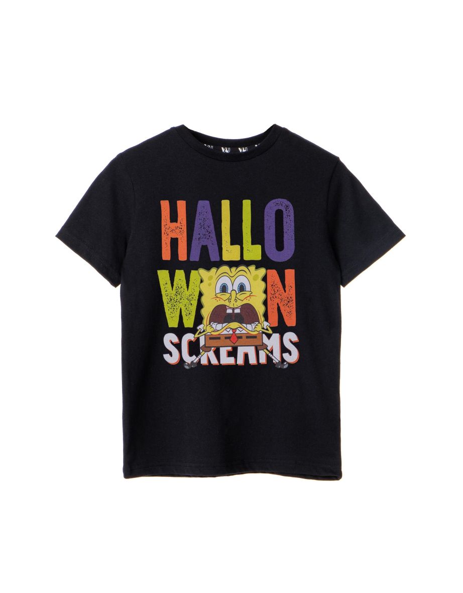 SpongeBob SquarePants Childrens/Kids Halloween Screams T-Shirt - Black