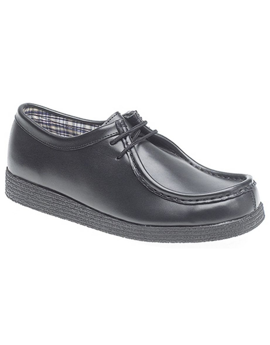 Route 21 Mens Coated Leather Apron Para Shoes - Black