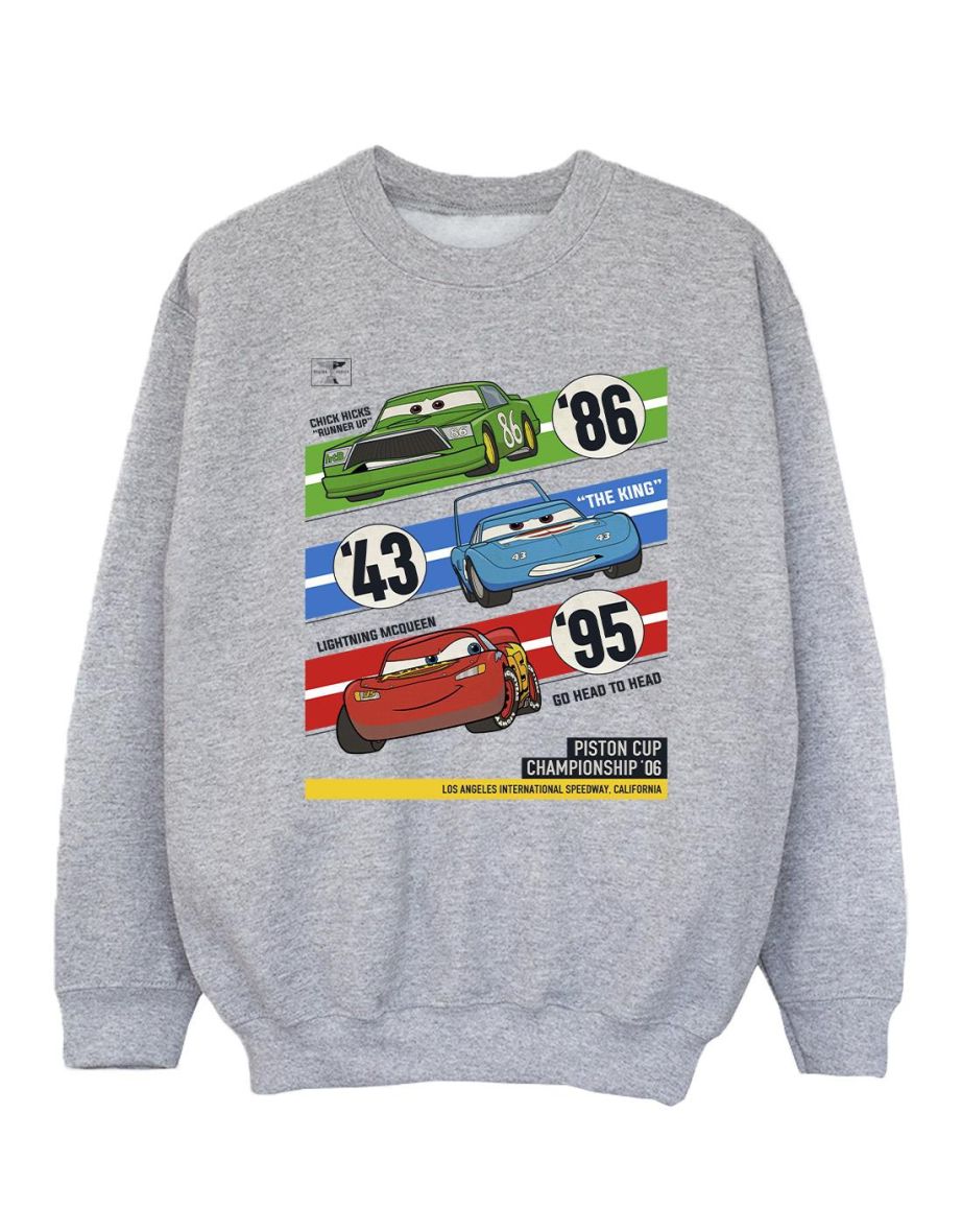 Disney Girls Cars Piston Cup Champions Sweatshirt - Sports Grey