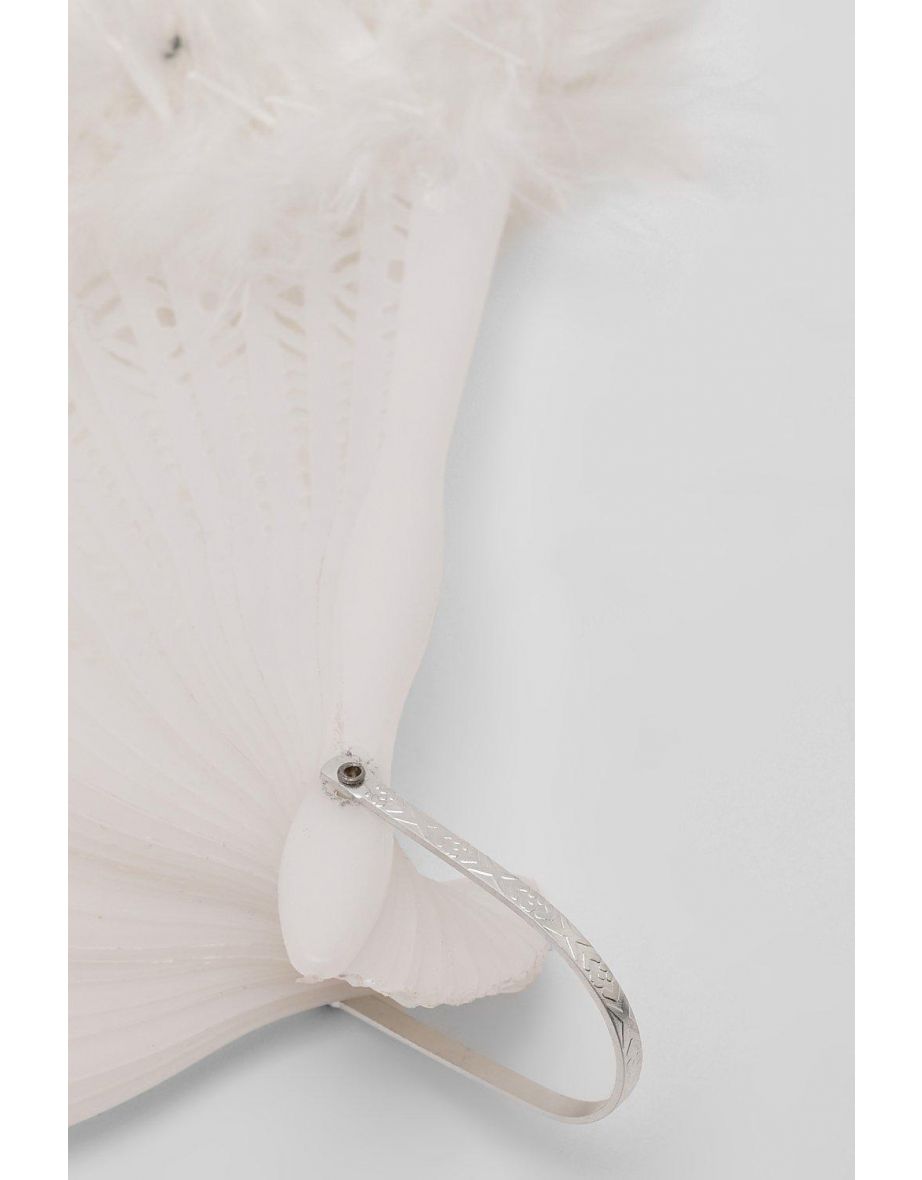 Bride Feather Fan - white - 3