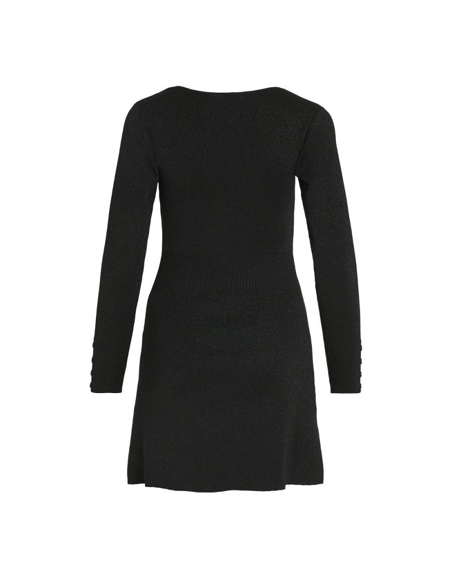 Sparkly V-Neck Dress - 1