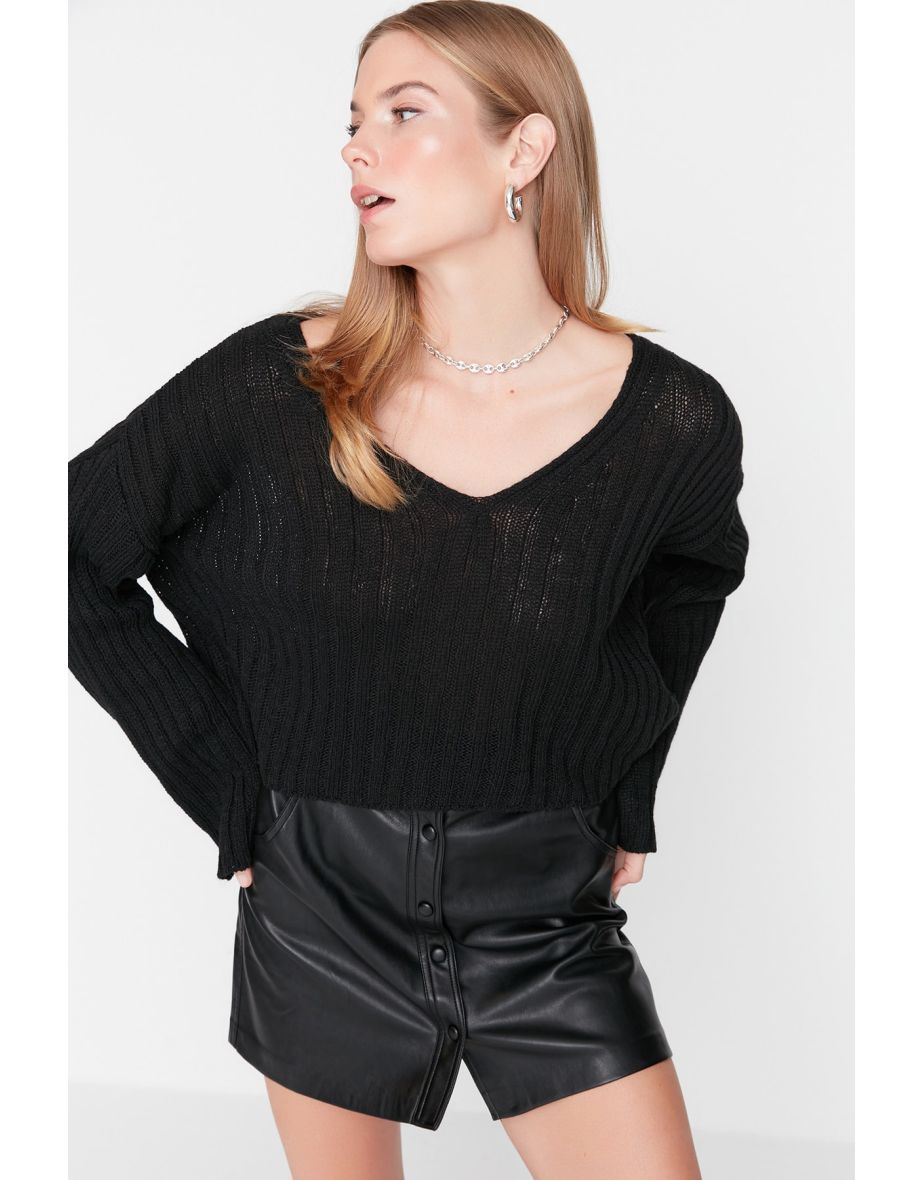 Sweater - Black - Oversize