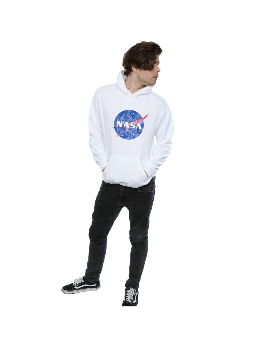 NASA Mens Insignia Logo Hoodie - White - 3