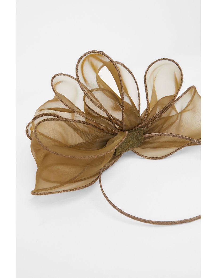 Khaki Loop Headband Fascinator - 1