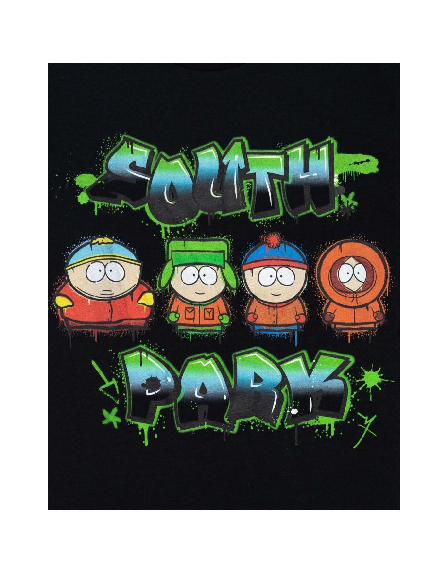 South Park Mens Graffiti T-Shirt - Black - 3