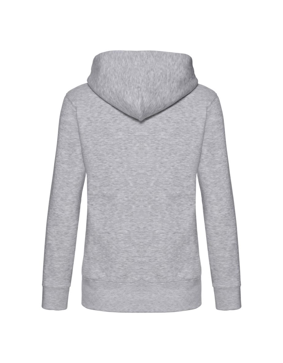 Fruit Of The Loom Ladies Lady-Fit Hooded Sweatshirt Jacket - Heather Grey - 1