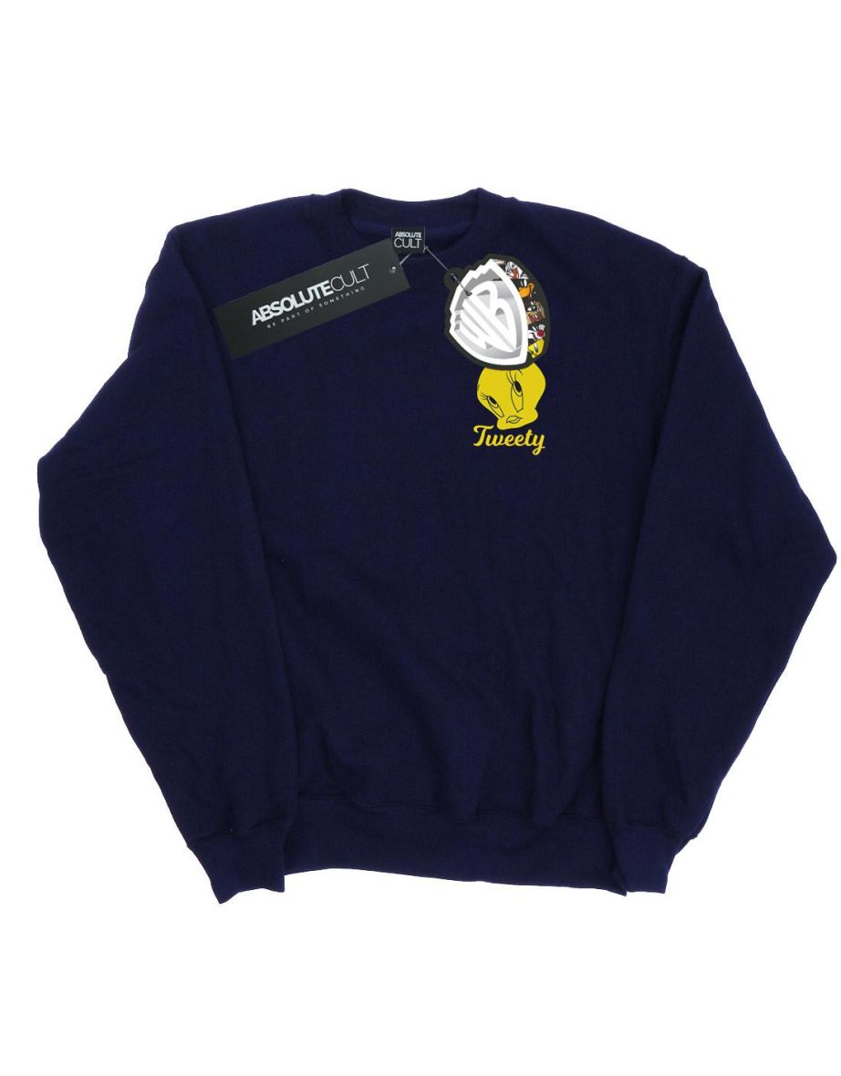 Looney Tunes Boys Tweety Pie Head Sweatshirt - Navy Blue