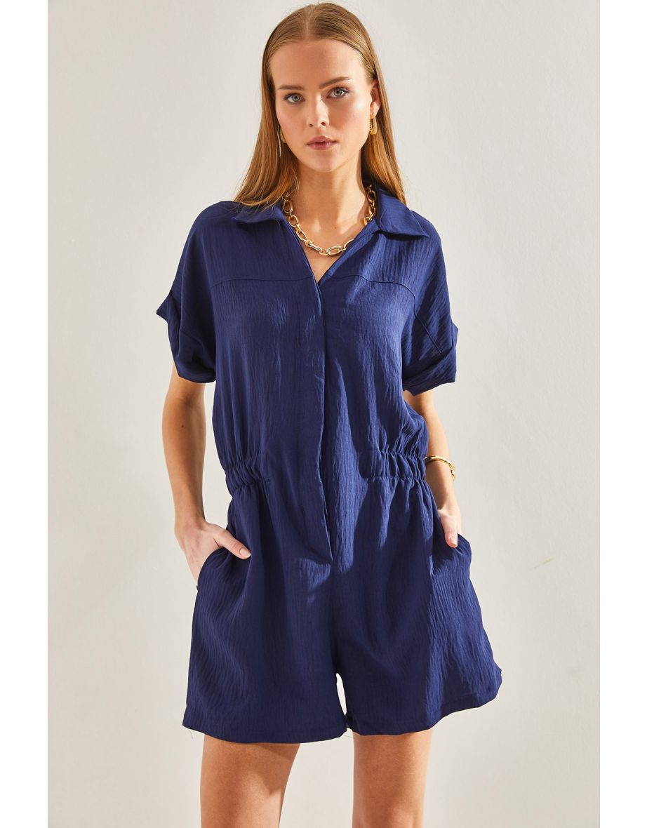 Women's Basic Elastic Waist Jumpsuit