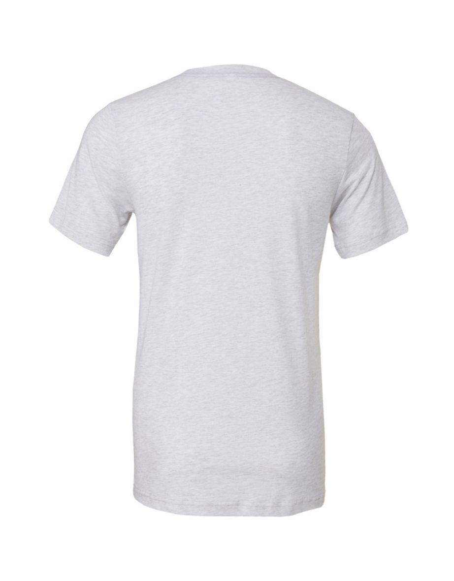 Canvas Mens Triblend Crew Neck Plain Short Sleeve T-Shirt - White Fleck Triblend - 2
