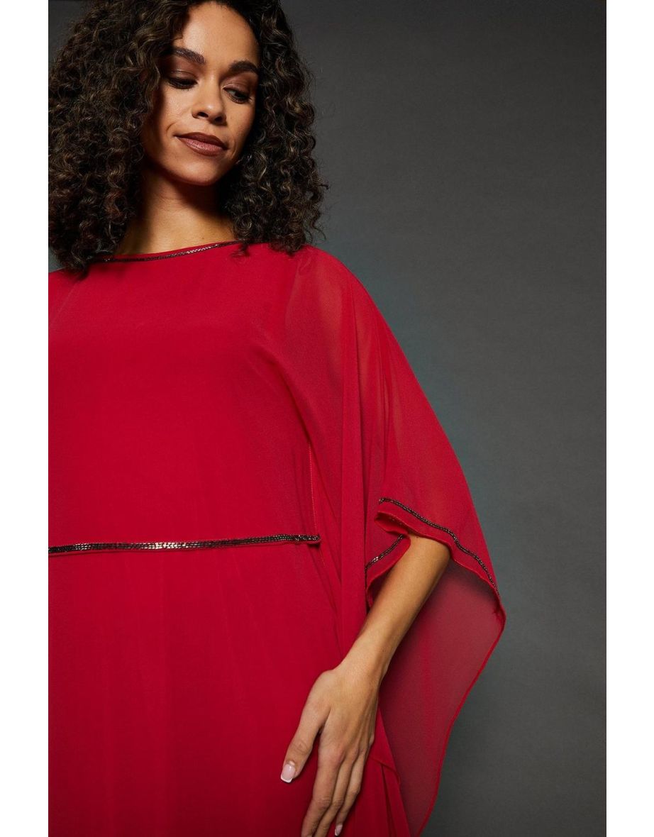 Occasion Embellsihed Kimono Sleeve Maxi Dress - 3