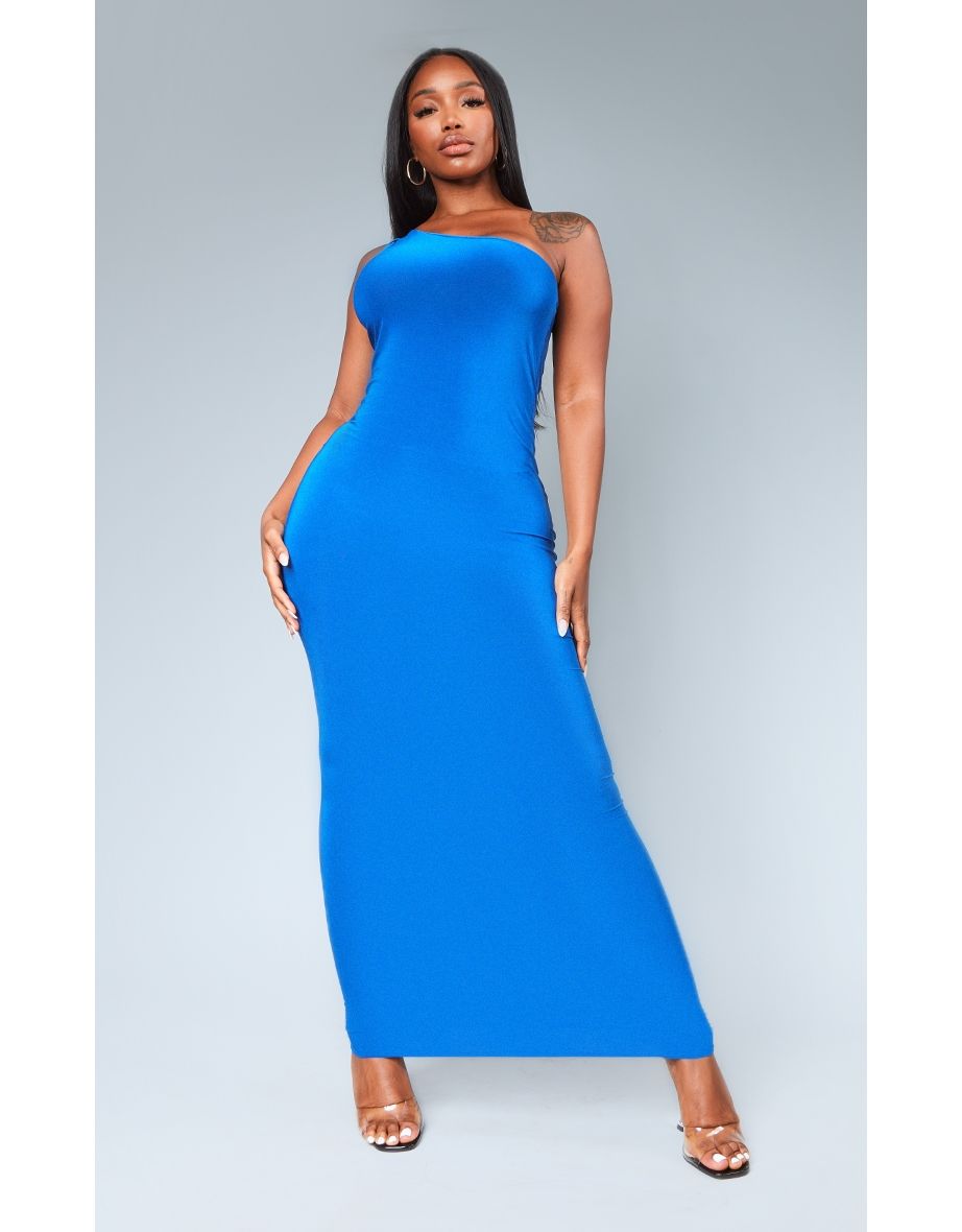 One shoulder hotsell slinky maxi dress