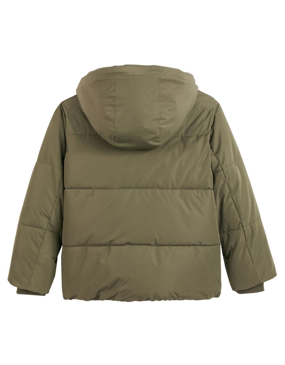 Warm Hooded Padded Jacket with Borg Lining - 3