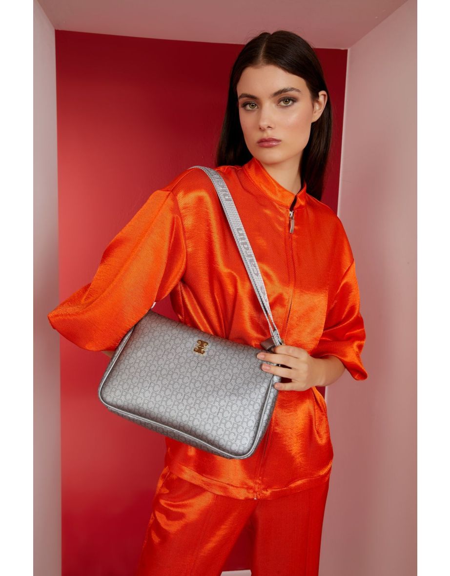 Small Alphabet Platinum Women's Shoulder Bag