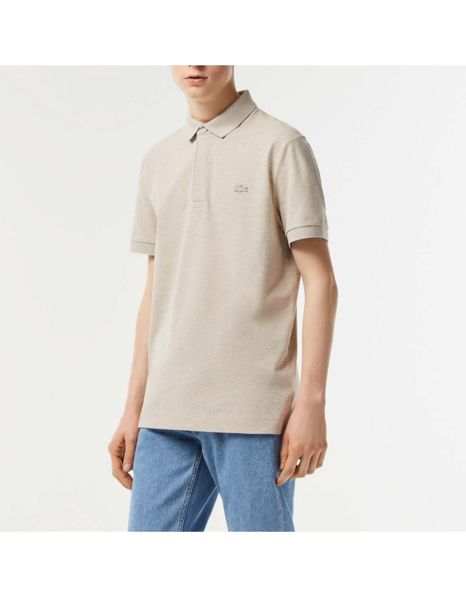 Men's Lacoste Regular Fit Paris Stretch Piqué Polo Shirt in Grey