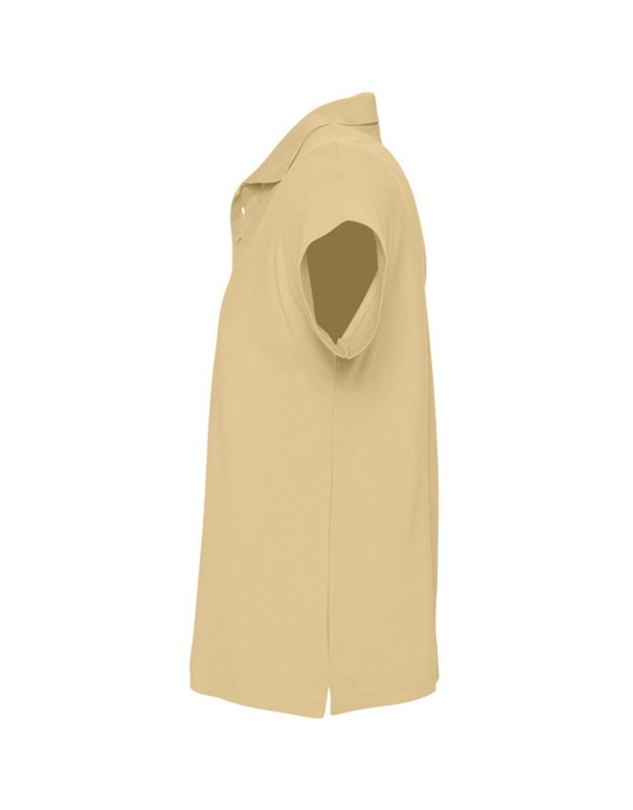 SOLS Mens Summer II Pique Short Sleeve Polo Shirt - Sand - 2
