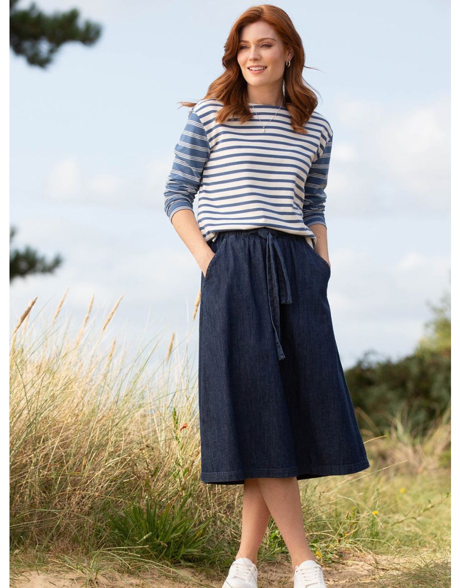 Okeford midi denim skirt