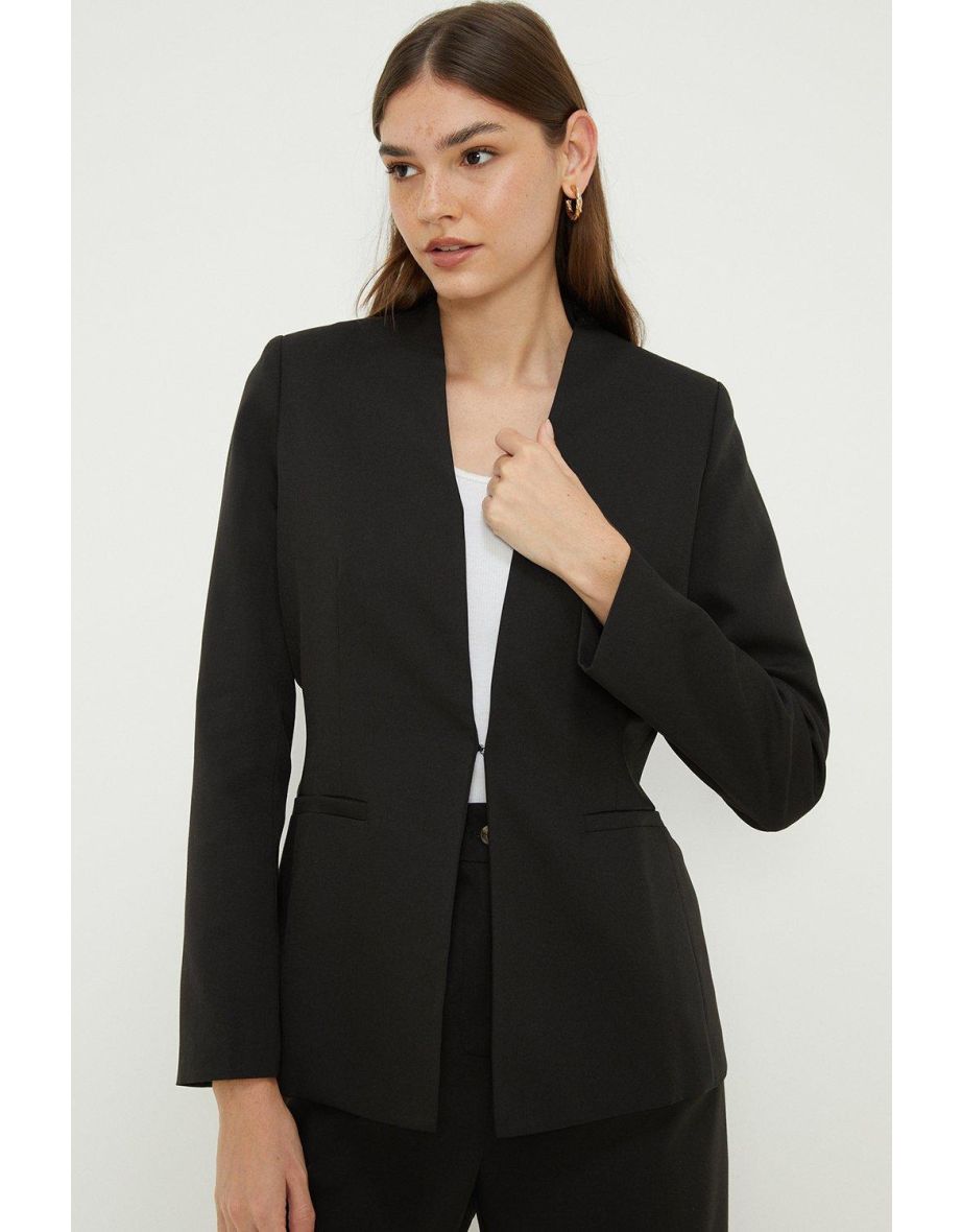 Collarless on sale blazer women