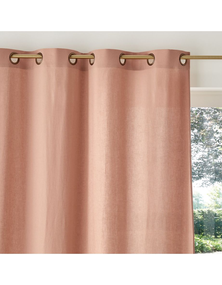 Lincot Linen & Cotton Metal Eyelet Curtain - 1