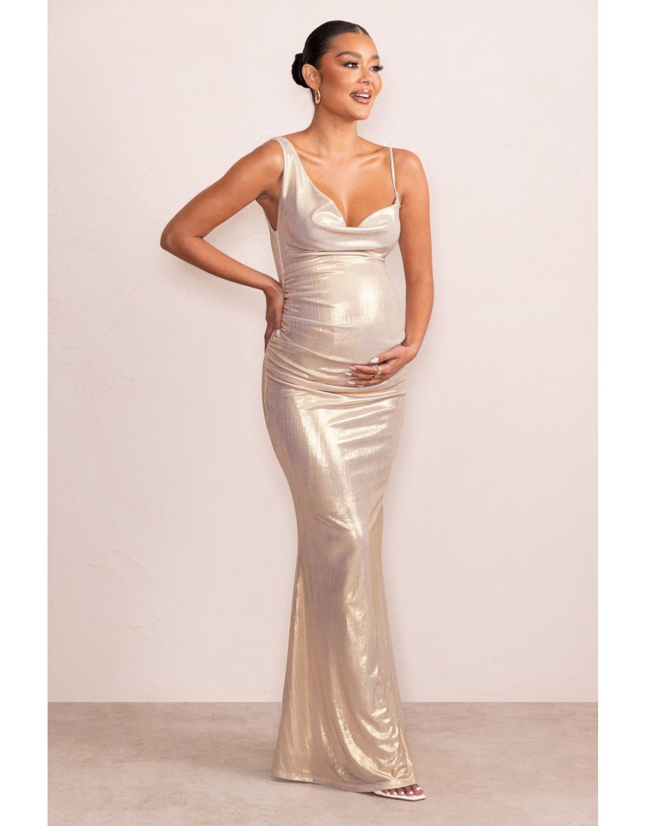 Maternity champagne dress hotsell