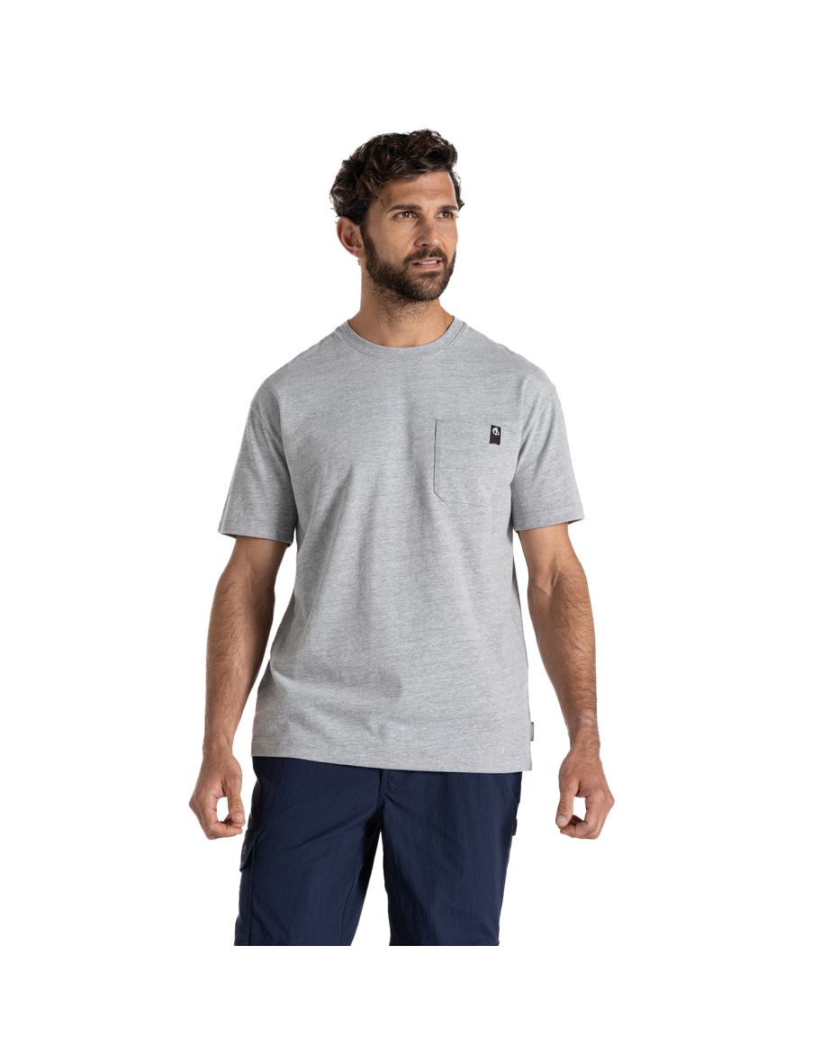 Craghoppers Mens Wakefield Workwear T-Shirt - Soft Grey Marl