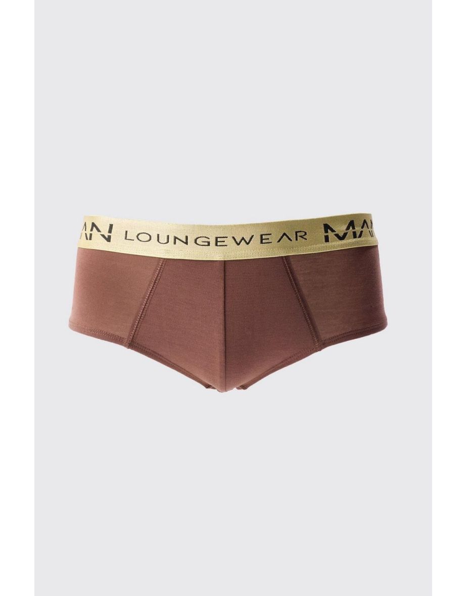 5 Pack Man Lounge Gold Waistband Briefs - multi - 3