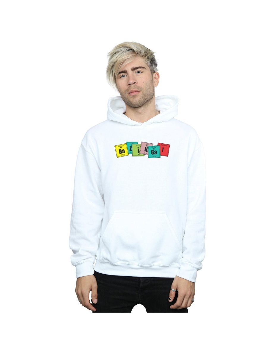 The Big Bang Theory Mens Bazinga Elements Hoodie - White